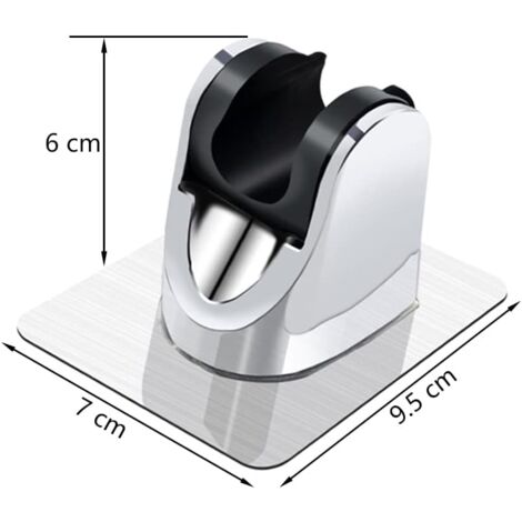 Elbourn Duschkopfhalterung – 360° Verstellbar, Universal-Wandhalterung Aus ABS-Kunststoff, Silber