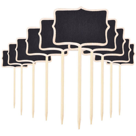 20 Stück Holz-Pflanzenetiketten, Mini-Kreidetafel-Pflanzenetiketten, für Zimmerpflanzen, Gemüsegarten, Balkon, Kräutergarten-Dekoration
