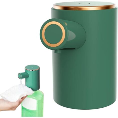 Automatischer Seifenspender mit Infrarot-Sensor, USB-Lade-Flüssigseifenspender, IPX4 wasserdichter Schaumseifenspender für Badezimmer, Küche, Hotel (grün) (1/4)