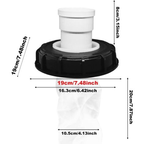 2 Stück IBC-Tank Deckelfilter - 8 Zoll (20 Cm) Dehnbarer Nylon-Filter Für Regenwassersammlung, Waschbar
