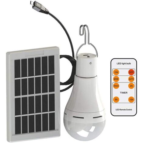 Wiederaufladbare Zeltlaterne mit tragbarer solarbetriebener Hängelampe mit Fernbedienung, Beleuchtung für Camping (7 W)