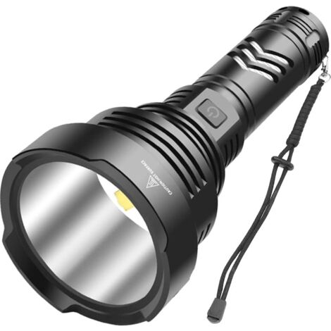 XHP90 Led-zaklampen, superhelder, oplaadbaar, 8000 lumen, WESLITE handzaklamp, hoge lumen, tactische zaklamp, 5 modi, zoombaar met Power Display en USB-uitgang voor kamperen, wandelen, noodgevallen