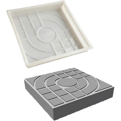 Pflasterform für Ziegel, Beton, Stein, quadratisch, für Platten, Garten, Rasen, Pflaster, Einfahrten, Straßenwege, 25 x 25 cm