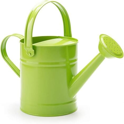 EisenGießkanne, 1,5 l, mehrfarbige MetallGießkanne für Gartenarbeit