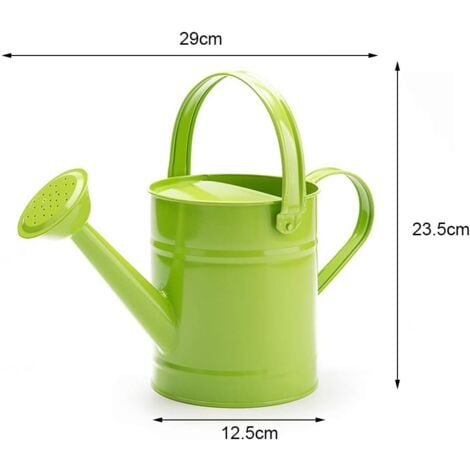 EisenGießkanne, 1,5 l, mehrfarbige MetallGießkanne für Gartenarbeit
