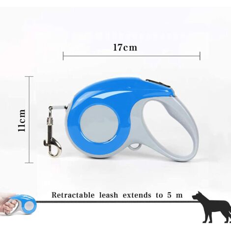 TAIAN Nylon-Hundeleine 1,5 M – Starke Leine Für Kleine, Mittlere & Große Hunde, 1,9 Cm Breit, Farbe Blau | Mit Drehbarem Clip & Verstärkten Nähten