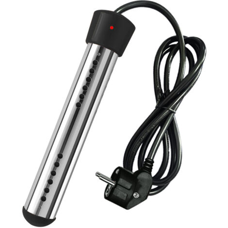 2500 W elektrischer Warmwasserbereiter mit Tauchspannung, Schwimmbad-Warmwasserbereiter, tragbarer Warmwasserbereiter, geeignet für Teiche, Eimer, 230 V (schwarz) (1/5)