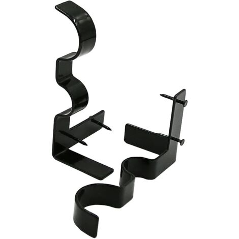 6 Stück Gardinenstangenhalter Aus Metall – Verstellbar, Für 25mm Stangen, Schwarz