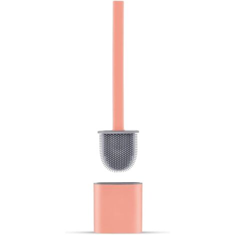 Toilettenbürstenplatte aus Silikon – Toilettenbürste und Halter, tropffrei, antibakteriell, belüftete Toilettenbürste, schnell trocknend ohne Geruch, Toilettenbürste zur Wand-/Bodenmontage, Badezimmer (1/5)