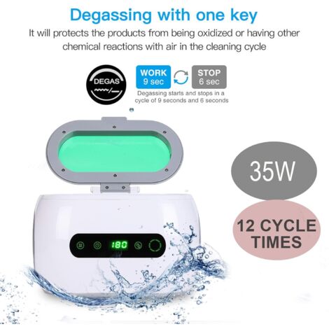 VONLUCE Mini Ultraschallreiniger 600ML Ultraschallreinigungsgerät mit Reinigungskorb Uhrenhalter Ultrasonic Reinigungsmaschine Cleaner Brillenreiniger für Brillen Schmuck Uhren Zahnprothesen