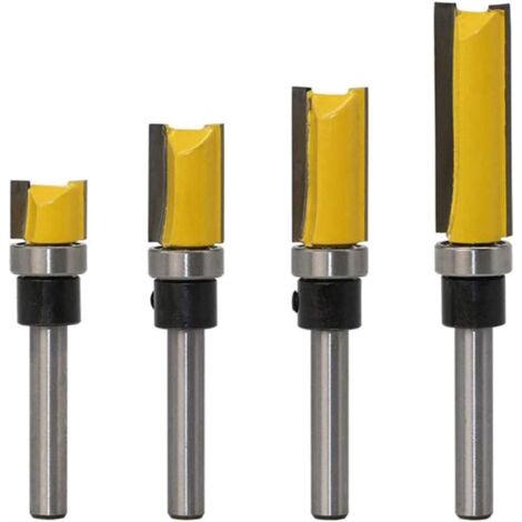 1/2 Zoll Durchmesser Bündigfräser-Fräser-Set, Holzlager-Fräser-Set mit 1/4 Zoll Schaft, Bündigfräser
