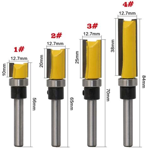 15° Fasenfräser Mit 12 Mm Schaft (1/2 Zoll) – Bündigfräser Aus Hartmetall Für Holzbearbeitung & Tischbohrmaschinen