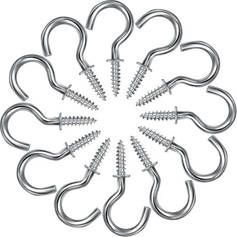 Lixstyea 10er Set M5 Schraubhaken Mit Federschnalle - Praktische Aufhänghaken Für Lampen, Deko & Mehr