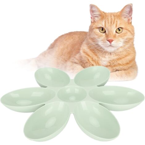 Katzenfutter- und Wassernapf, lebensmittelechter Katzenfutternapf für Futter und Wasser (grün)