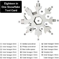 23-in-1 Multifunktionswerkzeug Aus Edelstahl – Kompakt, 5x5,1 Cm, 54 G, Mit Schlüsselring, Für Outdoor & Alltag