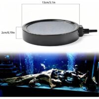 UPETTOOLS Aquarium-Luftstein – Erzeugt Superfeine Blasen, 7,9 Cm, Für 30-70 Gallonen, Mit Saugnäpfen & Steuerventil