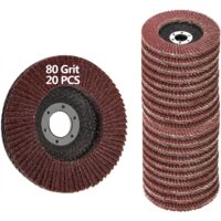 20 Stück 4,5 Zoll - 80er-Schleifscheiben, 4 1/2 verschiedene Schleifscheiben, Schleifmittel aus Aluminiumoxid, Schleifscheibe