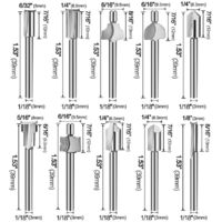 HALJIA 6-teiliges HSS-Fräser-Set - 3,17 Mm Schaft, Für Dremel & Rotationswerkzeuge - Zum Gravieren & Entgraten