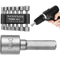 Flewdart Stecknuss-Set 9-teilig – 1/4 Zoll Sechskant, Größen 5-13 Mm – Für Akkuschrauber & Bohrmaschinen