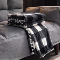 Weihnachts-Flanelldecke – 100x150 Cm, Mit Weihnachtsstrümpfen Motiv | Weich, Wärmend & Maschinenwaschbar | Für Sofa, Bett & Reisen