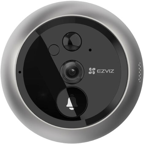 EZVIZ DP2C: Timbre de mirilla inalámbrico Wi-Fi compatible Alexa y Google  Home