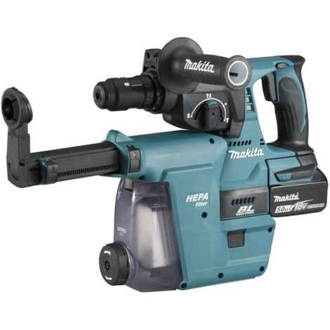 MAKITA Akku-Kombihammer SDS-PLUS 18V / 5,0 Ah / 24 mm mit Staubabsaugung DX07 - DHR243RTJW
