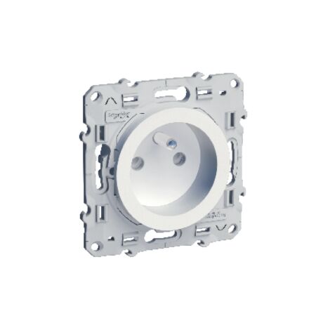 Schneider Electric – Prise de courant 2P+T avec terre – Indice de protection IK04 IP21D – Intensité 16A – Raccordement 1 x 1,5 mm² à 2 x 4 mm² (1/6)