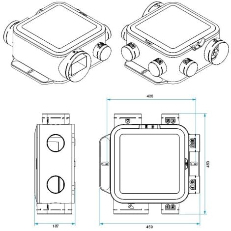 ALDES - 11033050 - Groupe VMC simple flux hygroréglable - EasyHOME HYGRO COMPACT PREMIUM MW ALDES.