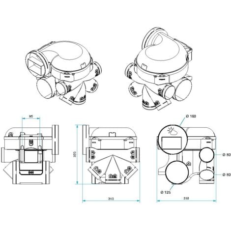 ALDES - 11033047 - Kit EasyHOME Hygro premium HP haut pression