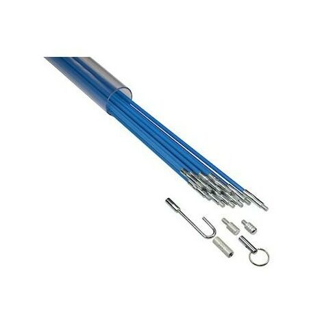 Kit de 10 baguettes de tirage 398901 – Fibre de verre renforcée 5mm x 1m – Pour câblage dans espaces restreints – Raccords M5 inclus