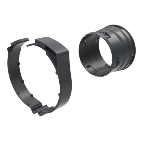 Aldes – Raccord VMC D160 EasyClip 11033016 – Collier en plastique noir – Installation rapide sans outils – Compatible conduits semi-rigides