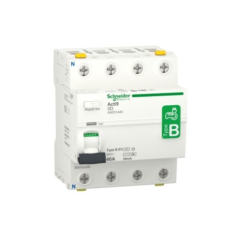 Acti9 iID - interrupteur différentiel - 4P - 40A - 30mA - type B - EV - 400V (1/2)