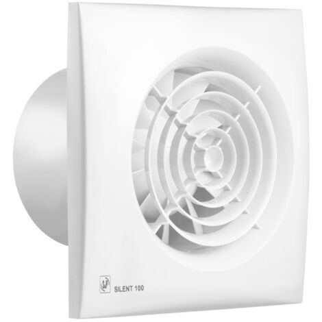 Unelvent – Aérateur silencieux 100 CHZ – Débit 95 m³/h – Puissance 8W – Clapet anti-retour – Installation murale/plafond – 402886
