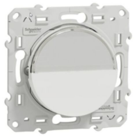 Bouton poussoir ODACE 10A à vis avec porte étiquette blanc SCHNEIDER ELECTRIC S520266