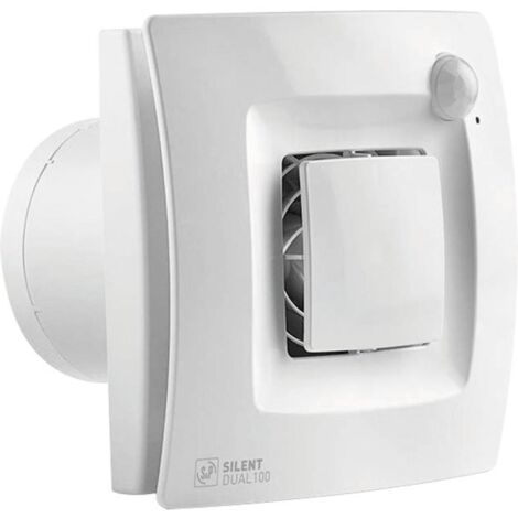 Unelvent – Aérateur VMC Silent Dual 100 – Débit 25 m³/h – Consommation 4 W – Diamètre D100 mm – Détection humidité et présence