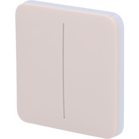Ajax - LightSwitch SoloButton - Panel táctil para interruptor de luz doble  - Compatibilidad con AJ-LIGHTCORE-2G - Retroiluminación LED - Panel táctil sin contacto - Color marfil (1/2)