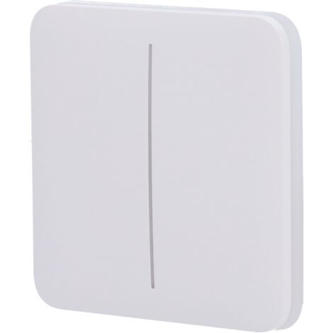 Panel táctil para interruptor de luz doble  - Compatibilidad con AJ-LIGHTCORE-2G - Retroiluminación LED - Panel táctil sin contacto - Color blanco (1/2)