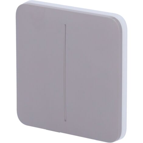 Panel táctil para interruptor de luz doble  - Compatibilidad con AJ-LIGHTCORE-2G - Retroiluminación LED - Panel táctil sin contacto - Color gris (1/2)
