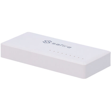 Safire - Switch de bureau - 8 ports Gigabit - Vitesse 10/100/1000 Mbps - Plug & Play - Technologie d'économie d'énergie (1/2)