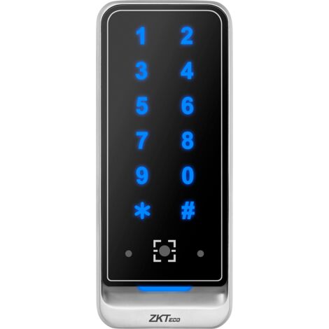 Lecteur d'accès - Accès par QR code, carte MF et code PIN - Indicateur LED et sonore - Wiegand 26/34 RS485 - Compatible avec les contrôleurs ZKTeco - Apte pour extérieur IP65 (1/2)