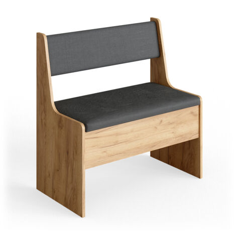 Banco de comedor Roman, Roble arena, 76.6 x 41.5 cm, Vicco