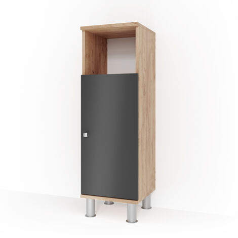Armario mediano Fynn, Roble, 30 x 95 cm, Vicco