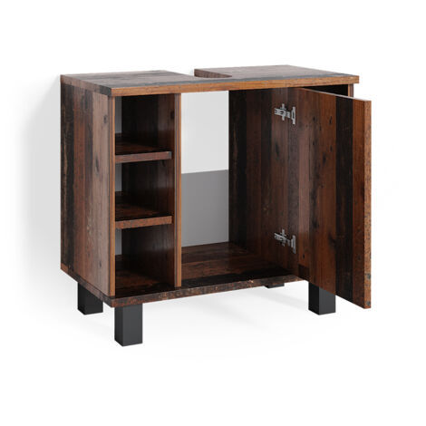 Mueble bajo lavabo Fynn, Madera antigua, 60 x 54 cm, Vicco