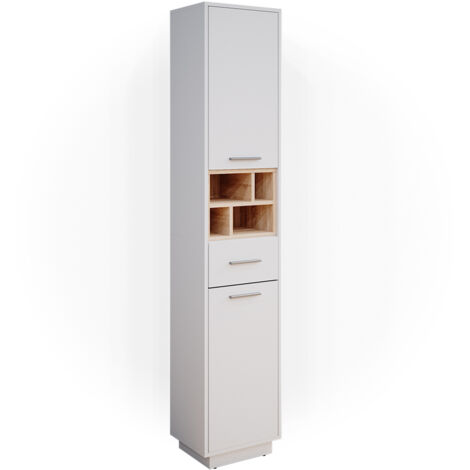 Armario de baño Beatrice, Blanco, 38 x 190 cm, Vicco
