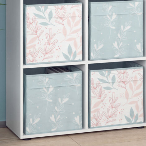 Separador de ambientes Tetra, Blanco, 72.6 x 72 cm con 4 cajas plegables opc.1, Vicco