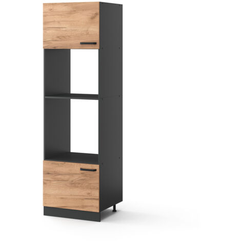 Armario para microondas R-Line, Roble dorado, 60 cm, Vicco