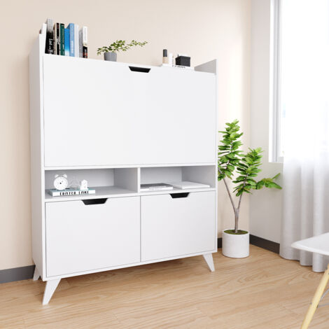 Escritorio secretario Berdi, Blanco, 110 x 45 cm, Vicco