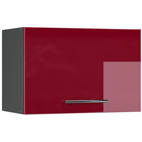 Armario colgante Fame-Line, Rojo Burdeos alto brillo, 60 cm Plano, Vicco
