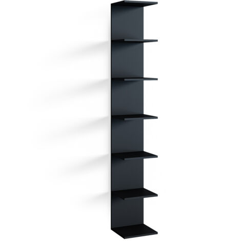 Estante de pared Paolo, Negro, 30 x 190 cm, Vicco