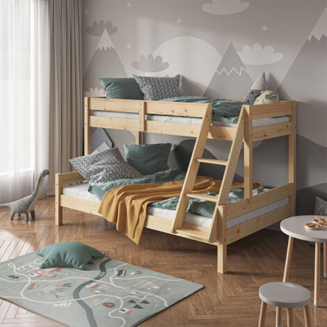 Litera Everest, Madera natural, 120x200 / 80x200 cm, Vitalispa